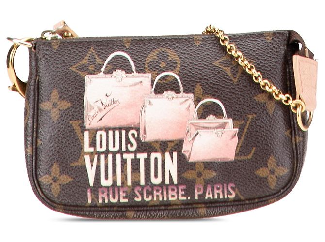 Louis Vuitton Monogram Affiche Mini Pochette Accessoires Handtasche Braun