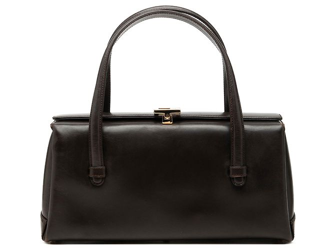 Borsa Gucci Square G in pelle di vitello marrone