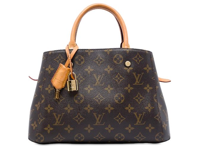Borsa Satchel Louis Vuitton Monogram Montaigne BB Marrone