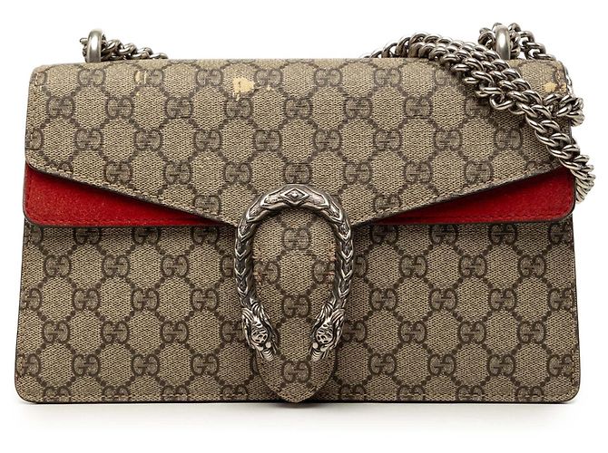 Bolsa de Ombro Gucci Dionysus Medium GG Supreme Bege