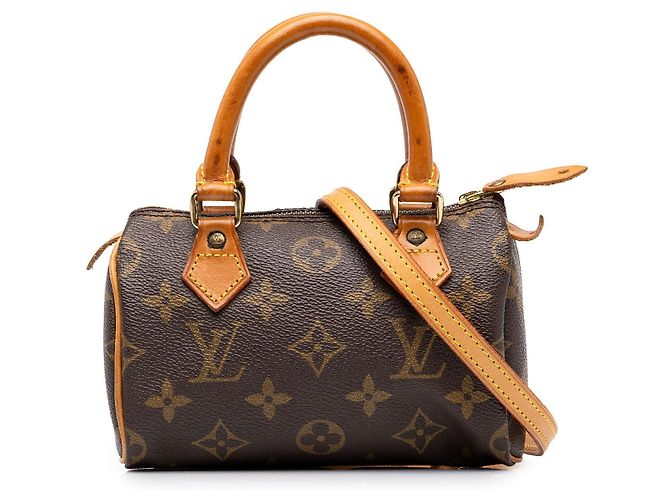 Borsa Nano Speedy Monogram Louis Vuitton Marrone
