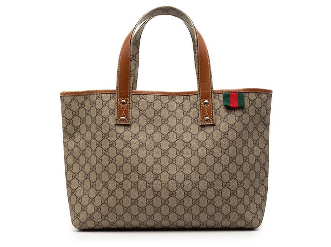 Bolso Tote Gucci Medium GG Supreme Web Loop Beige