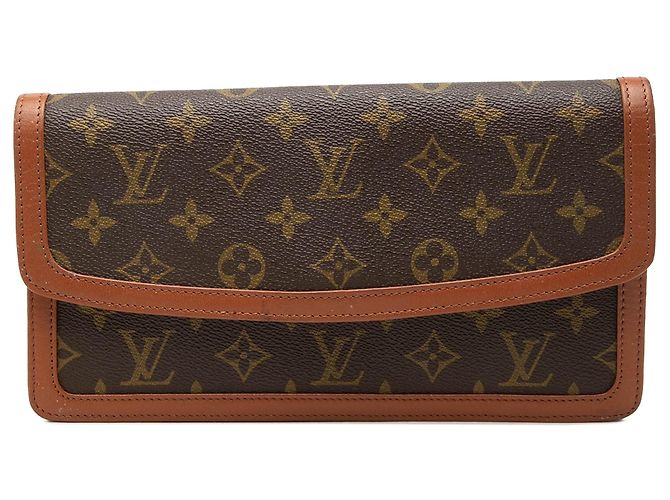 Louis Vuitton Monogram Pochette Dame PM Clutch Tasche Braun