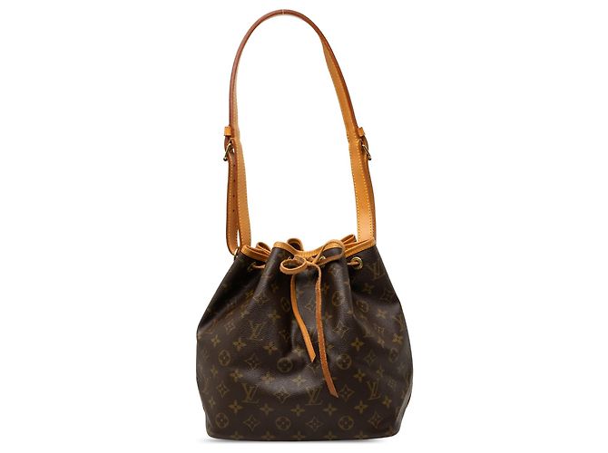 Borsa a secchiello Louis Vuitton Monogram Petit Noe Marrone