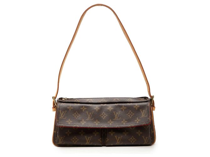 Borsa a tracolla Louis Vuitton Monogram Viva Cite MM Marrone