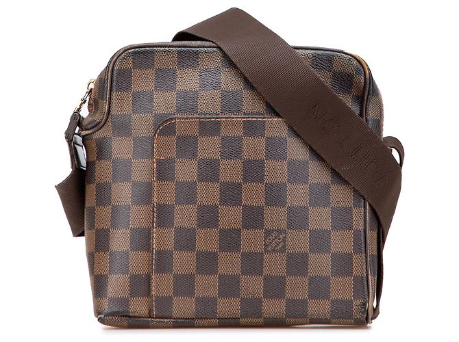 Borsa a tracolla Louis Vuitton Damier Ebene Olav PM marrone