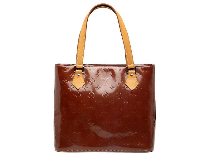 Sac cabas Louis Vuitton Monogram Vernis Houston Marron
