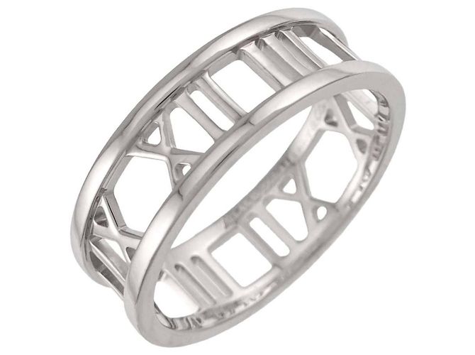Autre Marque Anillo Tiffany & Co. Atlas 1 en oro blanco de 18K