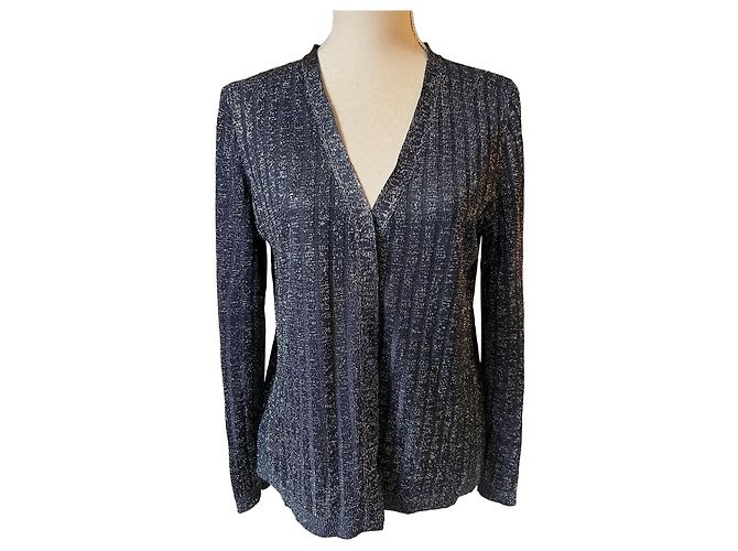 Apc A.P.C. Cardigan in Metallic-Marineblau Metallisch Dunkelblau