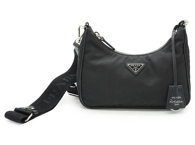 Prada Re-Edition 2005 Re-Nylon Mini Hobo Nero