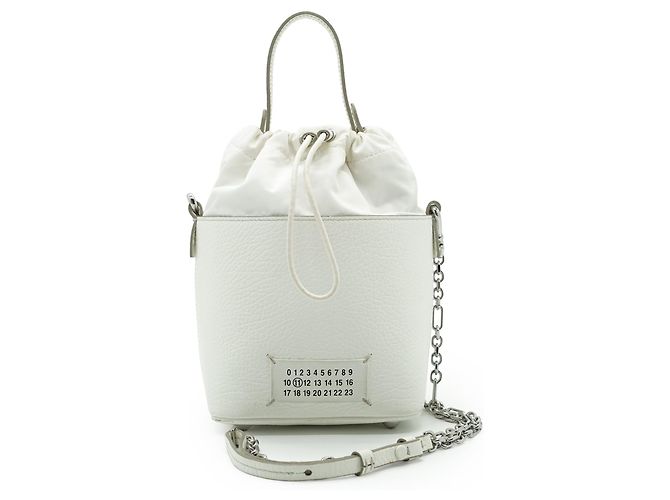 Autre Marque Maison Margiela 5AC Micro Bolsa Bucket 2-Way Branco