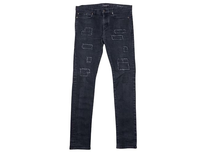 Autre Marque Vaqueros de denim Saint Laurent by Anthony Vaccarello AW16 D02 Scab Patch