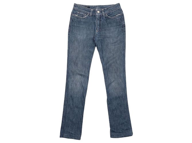 Gucci by Tom Ford SS02 Flared Sanded Bootcut Denim Jeans Blau