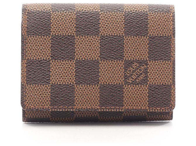 Tarjetero Louis Vuitton Damier Ebene Castaño