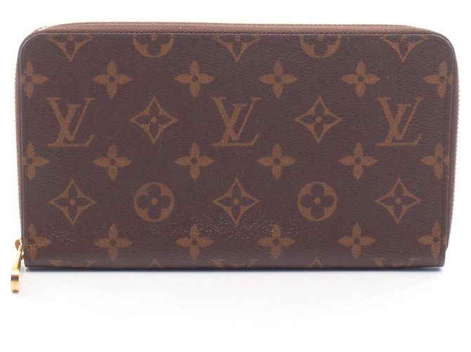 Louis Vuitton Zippy Organizer Monogram Cartera Larga Redonda Castaño