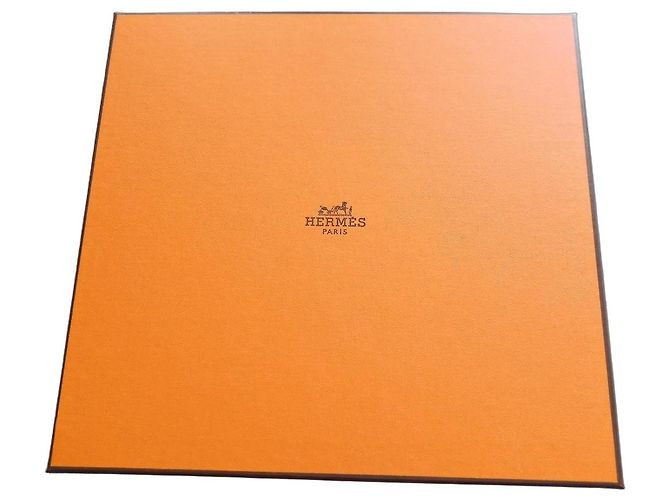 Hermès Mini Kelly II Orange Box Weiß