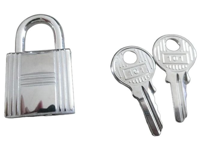 Hermès Conjunto de Cadeado e Chaves - Aço Prateado Hardware prateado