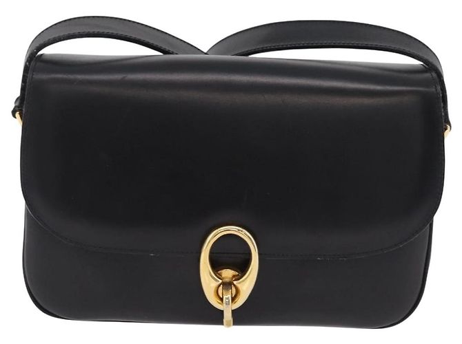 Edge Céline Celine Flap Shoulder Leather Schwarz