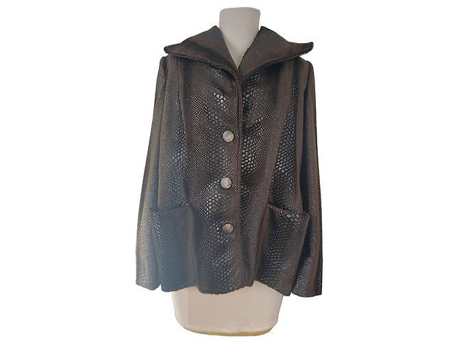 Giorgio Armani brown python effect jacket