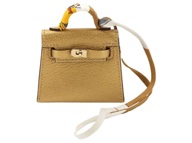 Hermès Kelly Twilly Mini Handbag Charm D'oro