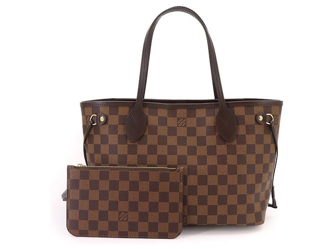Borsa Tote Louis Vuitton Neverfull PM Damier Marrone Damier ebene