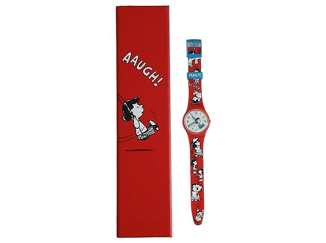Autre Marque Relógio Swatch Peanuts Klunk! Vermelho Multicor