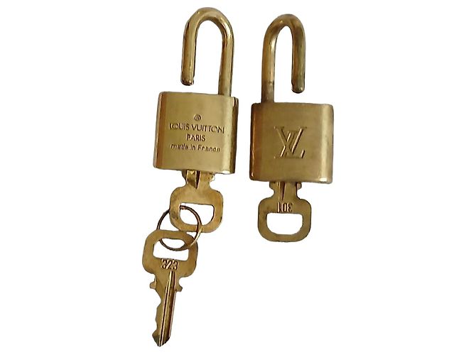 Set di 2 Lucchetti Louis Vuitton Dorati con Chiavi