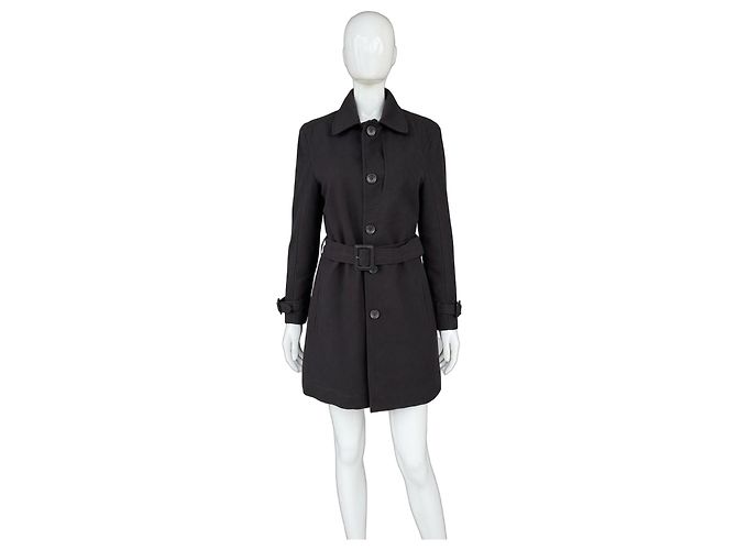 Autre Marque J. Lindeberg schwarzer Trenchcoat mit Gürtel