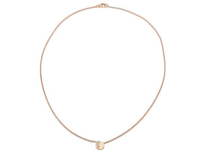 Collar Bucherer B Dimension Oro Rosa 750/18K Diamante 0,13 ct