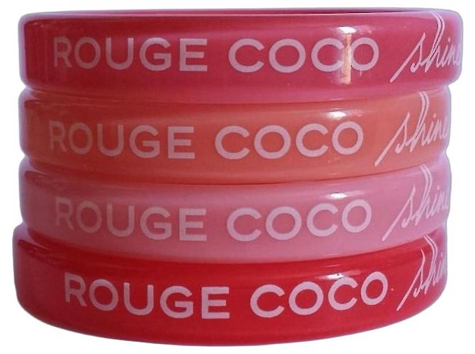 Set de brazaletes rígidos Chanel ROUGE COCO Rosa Roja Naranja