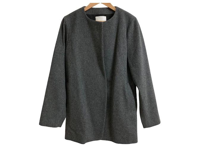 Autre Marque Giacca cappotto senza colletto AP STUDIO Marrone