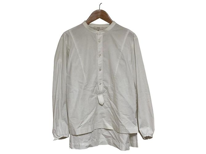 Autre Marque yori Camisa Pullover com Gola Band em Algodão