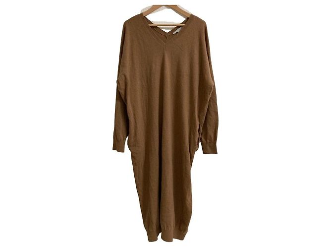 Stella Mc Cartney Vestido de malha de lã e alpaca com decote em V Stella McCartney