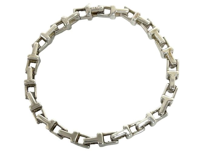 Autre Marque Pulseira Tiffany T Narrow com pingente Prata