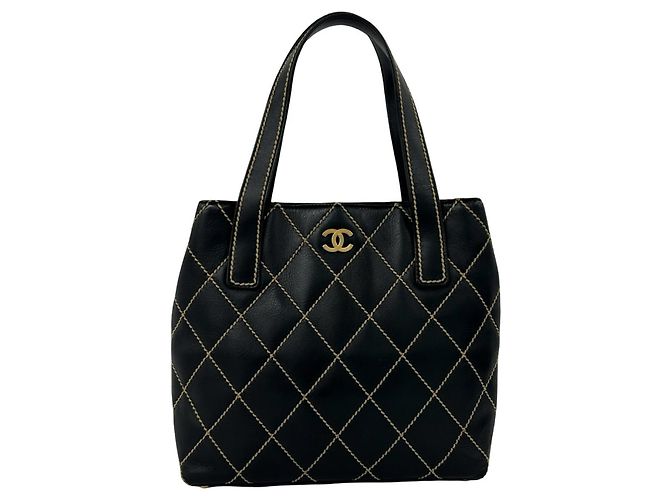 Sac à main et cabas Chanel Wild Stitch Coco Mark en cuir
