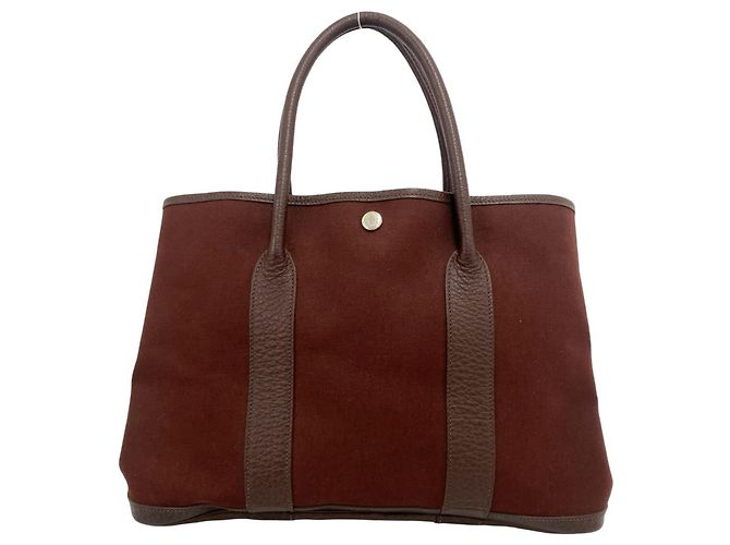 Hermès Saco Tote Hermes Garden Party PM Marrom