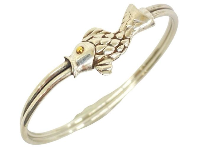 Autre Marque Bangles Tiffany Motif Pesce Argento D'oro