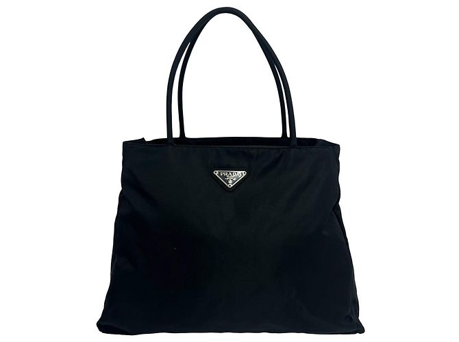 Tote Prada Triangle Logo Plate Hardware Tessuto Pocono Nylon Handbag