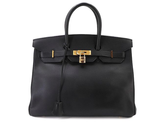 Hermès Hermes Birkin 35 Black Handtasche Schwarz