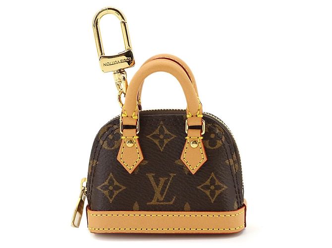 Louis Vuitton Monogram Accessory Bag Charm Micro Alma Keychain Golden