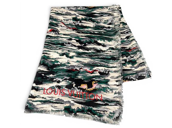 Stola in seta e cashmere multicolore Louis Vuitton