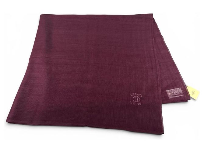 Hermès Stole en cachemire et soie violette Hermes
