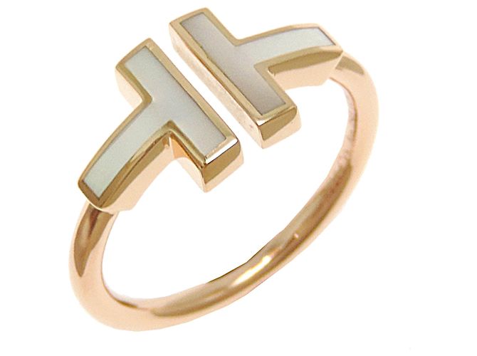 Autre Marque Anillo para mujer Tiffany & Co. 750PG T-Wire de nácar