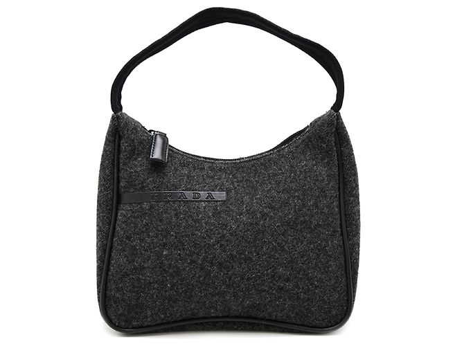 Bolsa Prada Sport em lã Cinza Marrom