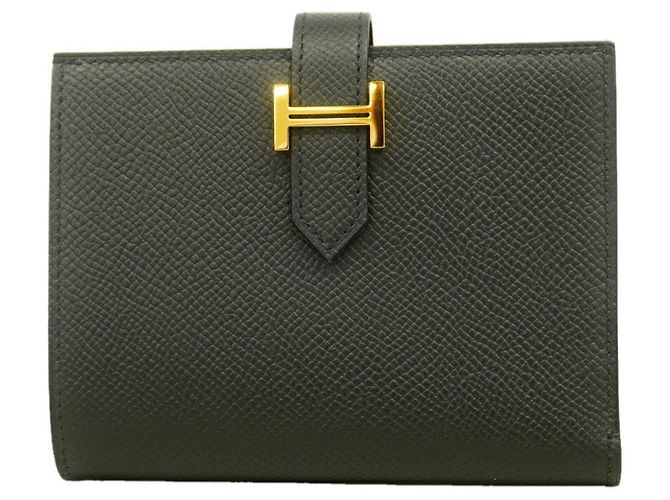 Hermès Hermes Bearn Compact Wallet Black