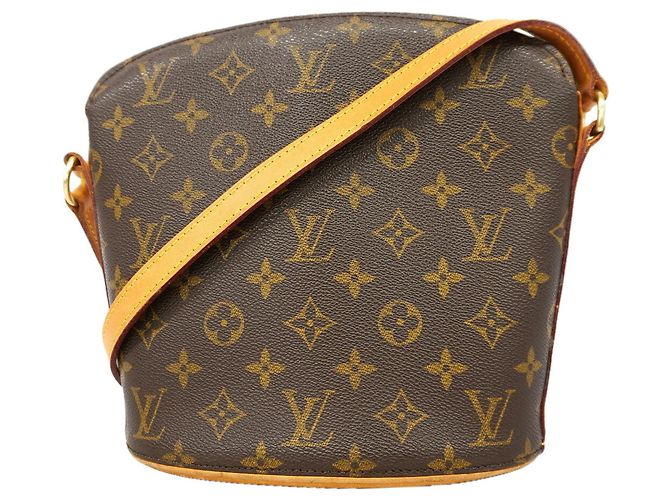 Louis Vuitton Monogram Druot Schultertasche Braun