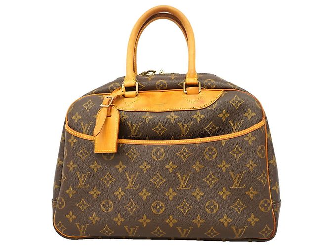 Louis Vuitton Monogram Deauville Handbag Brown