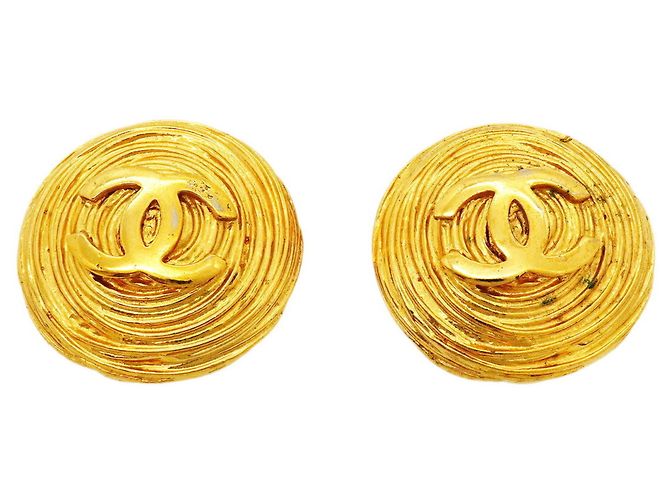 Orecchini a clip Chanel placcati oro D'oro