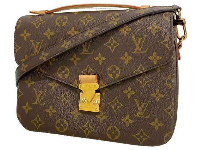 Louis Vuitton Monogram Pochette Metis MM Handtasche Braun