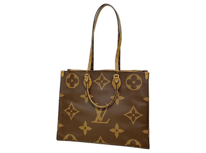 Saco Tote Louis Vuitton Monogram Giant Reverse OnTheGo GM Marrom
